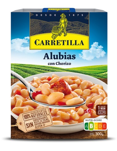 CARRETILLA/ALUBIAS CASERAS CON CHORIZO 10X300 GRS.