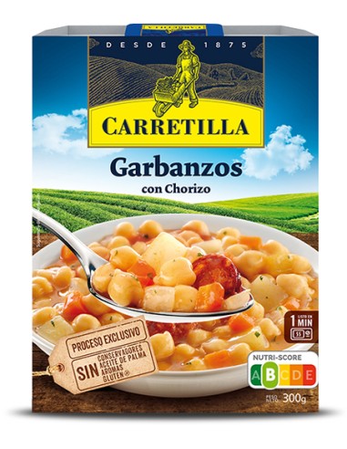 CARRETILLA/GARBANZOS CASEROS CON CHORIZO 10X300 G.