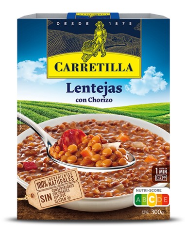 CARRETILLA/LENTEJAS CASERAS CON CHORIZO 10X300 GR.