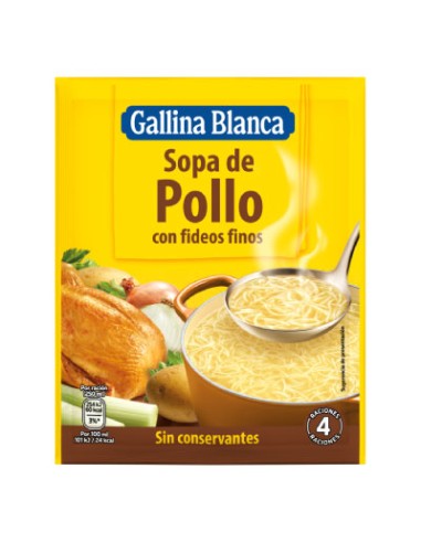 SOPA POLLO FIDEOS FINOS 24 UND.