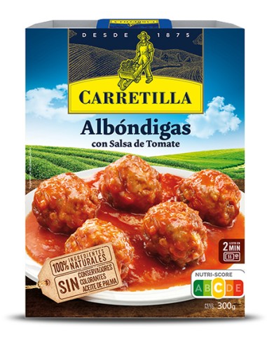 CARRETILLA/PLATO ALBONDIGAS CON TOMATE 10X300