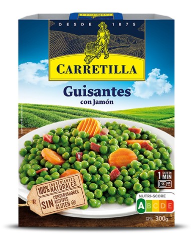 CARRETILLA/GUISANTES CON JAMON 10 X 300 GRS.