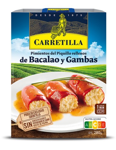 CARRETILLA/PIMIENTO PIQ. BACALAO-GAMBAS 10X280 GR.