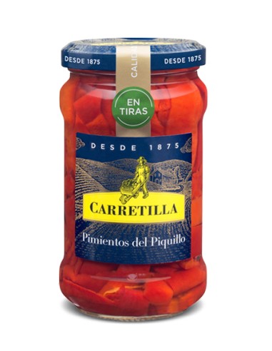 CARRETILLA/FRASCO TIRAS PIQUILLO  12 UND. X 225 G.