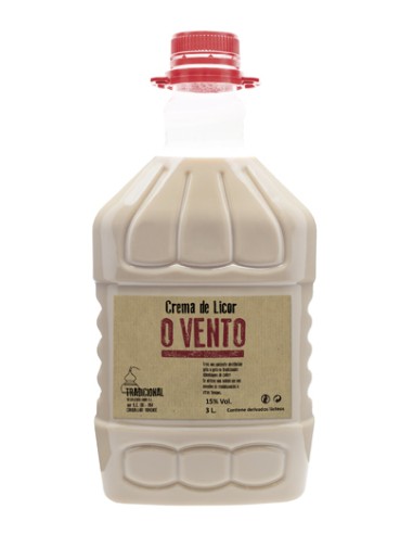 O VENTO PET CREMA DE LICOR 3 LITROS 15º C/4