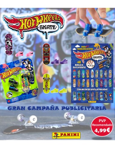 PANINI/SOBRES 3D MATTEL HOT WHEELS SKATE 4,99 16U