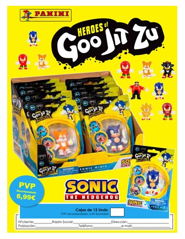 PANINI/GOO JIT ZU MINIS SONIC 6,99 12 UND.