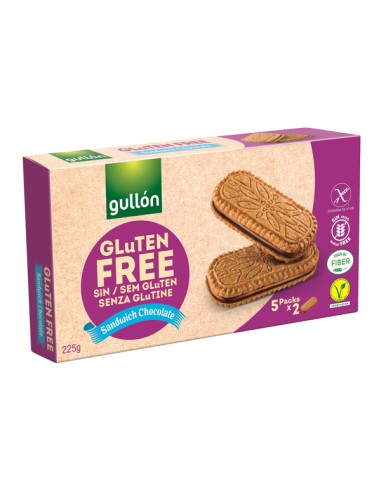 GULLON/SANDWICH CHOCO SIN GLUTEN 8 UND. (5X45 GR)