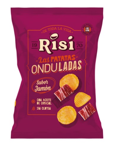 RISI/IMPULSO PATATA ONDULADA JAMON 18 X 40 GRS.