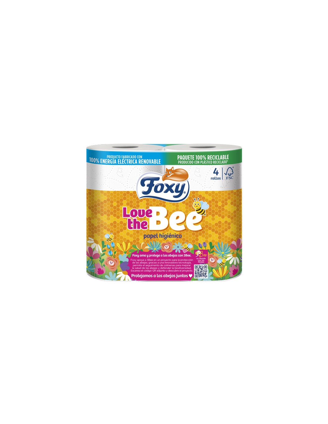 FOXY/LOVE THE BEE 4 ROLLOS (7 UND)