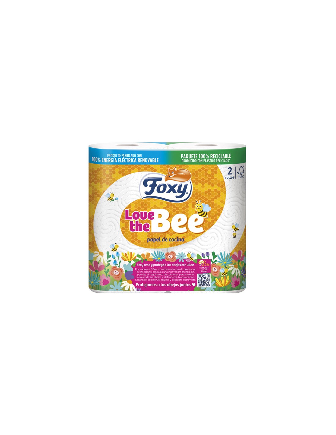 FOXY/LOVE THE BEE 2 ROLLOS  (14 UND)