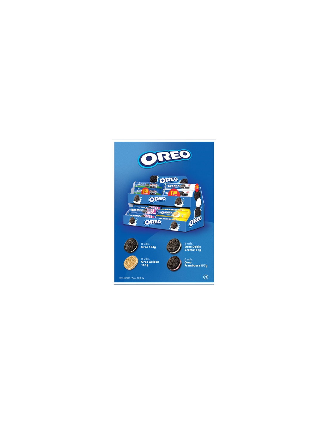 MOND/LOTE OREO RODILLOS 28 UND. 1,50E