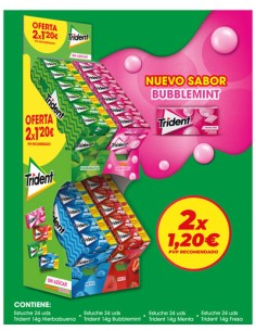 CHUPA/LOTE TRIDENT 2 X 1,20E BUBBLE