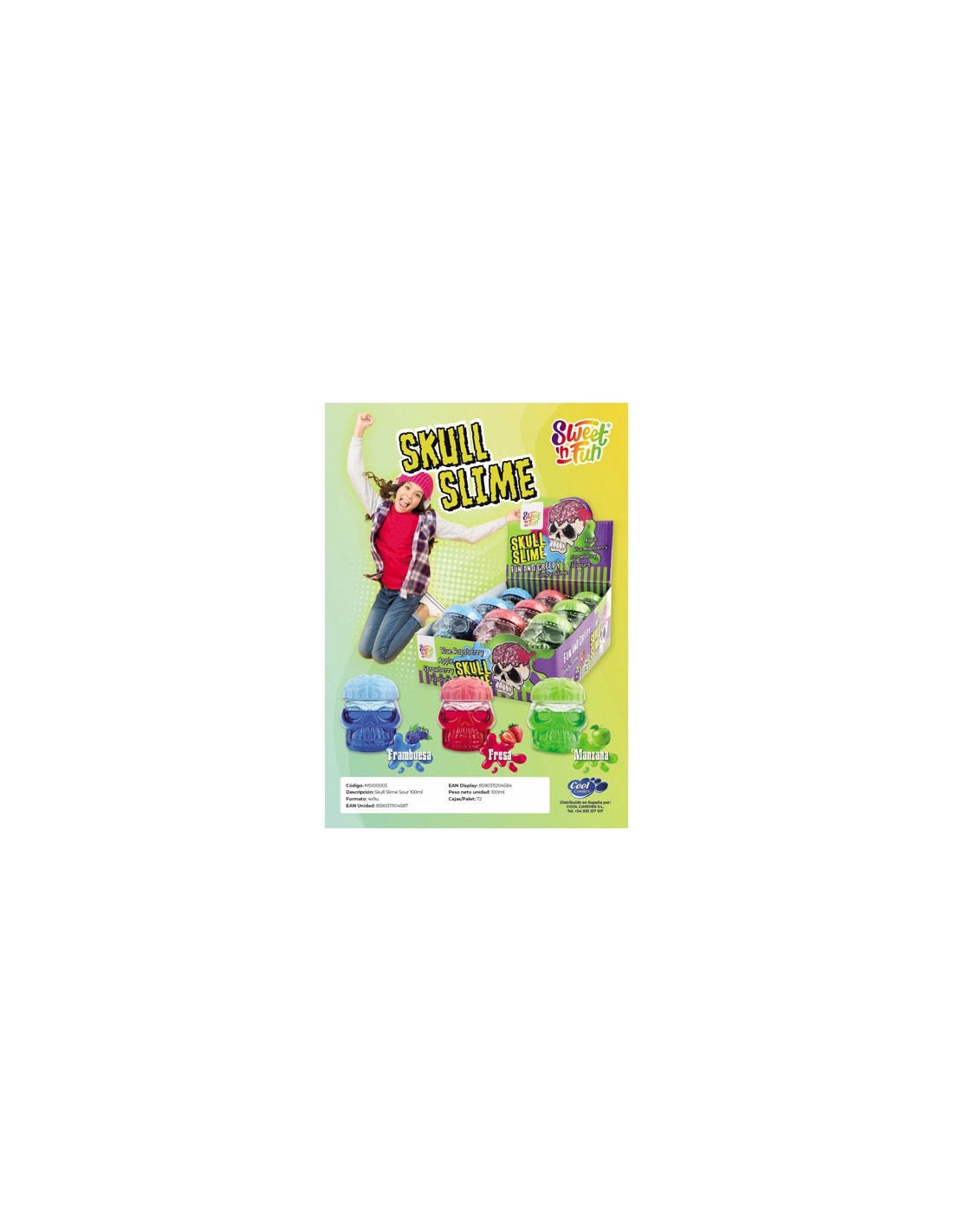 COOL/SOUR BUSTERS SKULL SLIME 9 UND. C/4