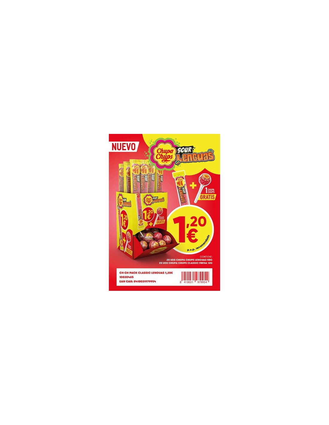 CHUPA/LOTE CHUPA CHUPS Y LENGUAS 1,20E c/6