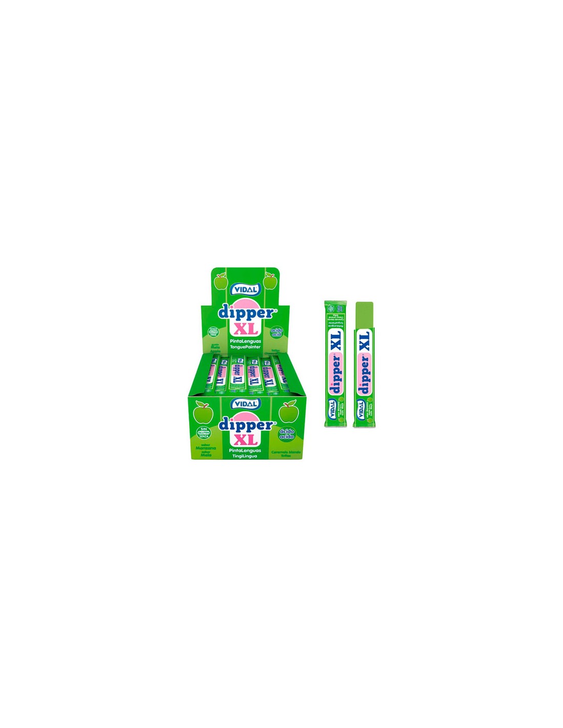 VIDAL/DIPPERS XL VERDE MANZANA 100 UND. C/6