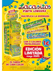 LACASA/EXPOSITOR TUBO LACASITOS PINTALENGUAS 45UN.