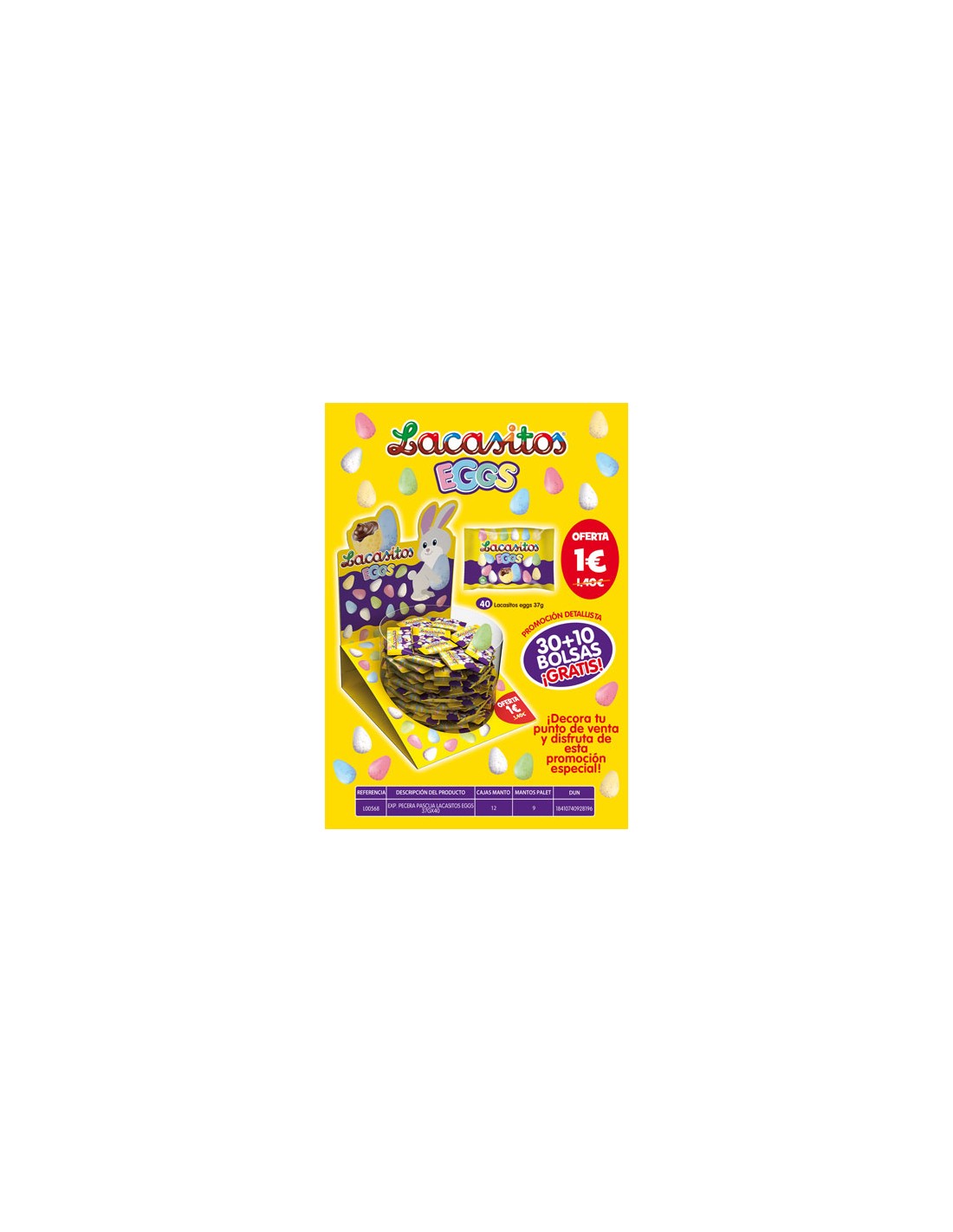 LACASA/EXP. PECERA LACASITOS EGGS 40U. X 37GR. 1E