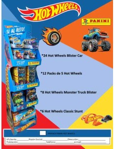 PANINI/EXPOSITOR HOT WHEELS PREPACK 50 UND.