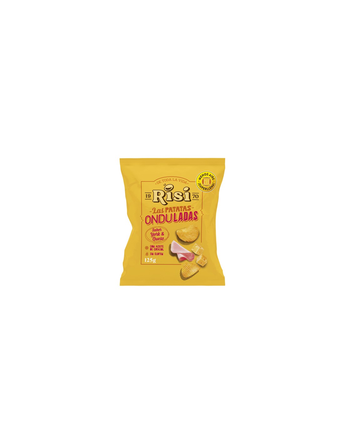 RISI/FAMILIAR ONDULADA YORK QUESO 125 GRS. X 9 UN.