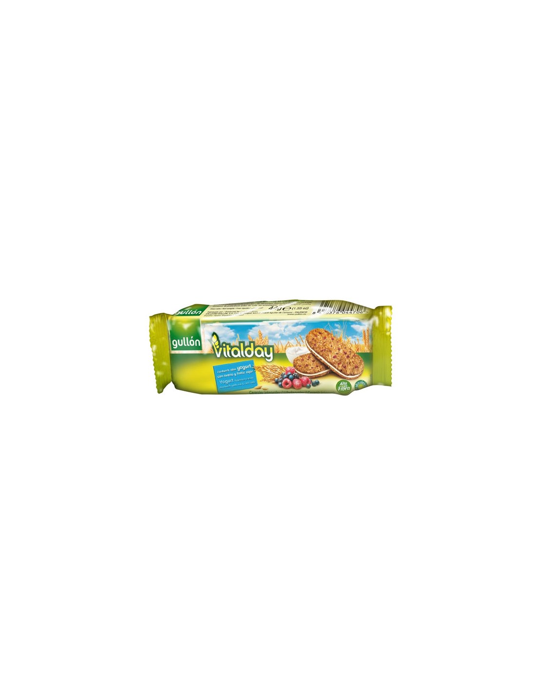 GULLON/VITALDAY SANDWICH YOGURT 15 UND. X 44G C/4