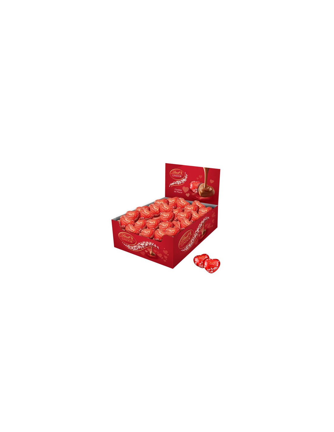 LINDT/LINDOR LECHE CORAZONES 650 GRS  45 UND. C/8