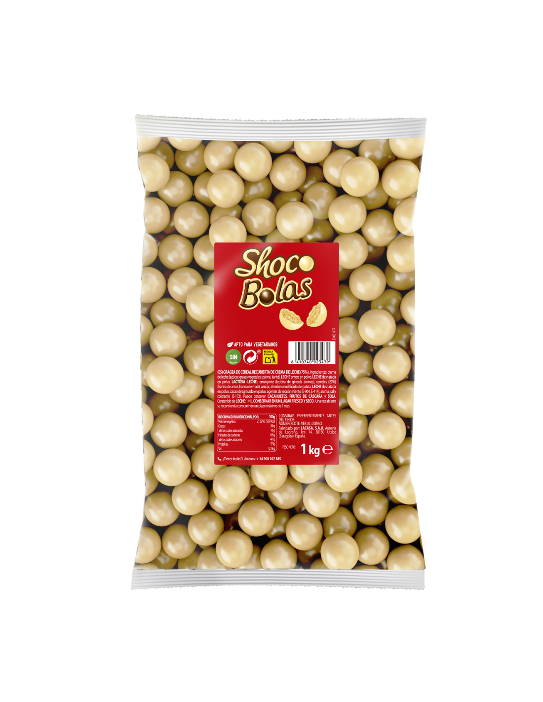 LACASA/KG. CHOCOBOLA BLANCA C/4