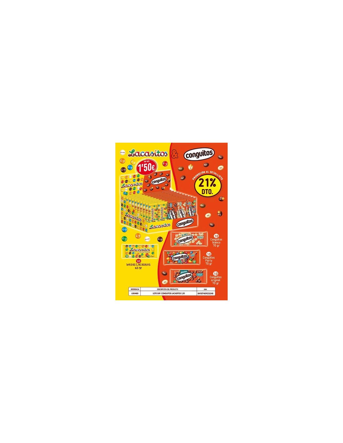 LACASA/LOTE EXP. CONGUITOS-LACASITOS 1,50 50 UND.