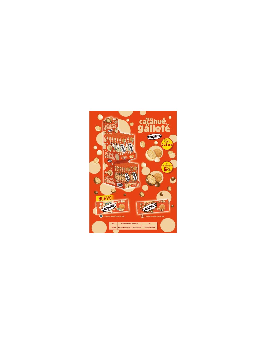 LACASA/LOTE EXP. CONGUITO GALLETA 2 X 2,50 42 UN.