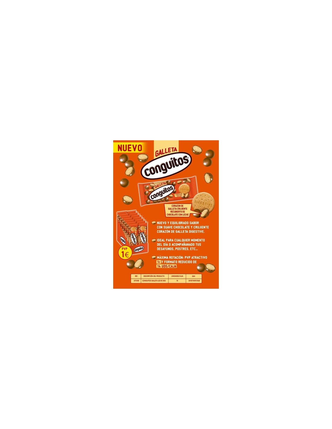 LACASA/CONGUITOS GALLETA LECHE 50 GRS. 1 14 UND.