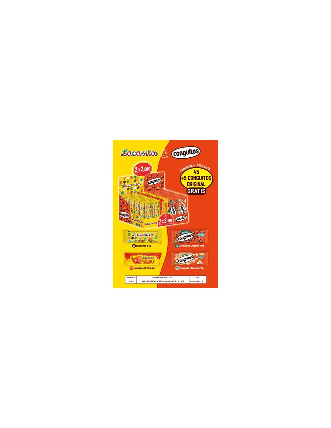 LACASA/EXP. EMBOLSADOS LACASITOS CONGUITOS 2X2,50
