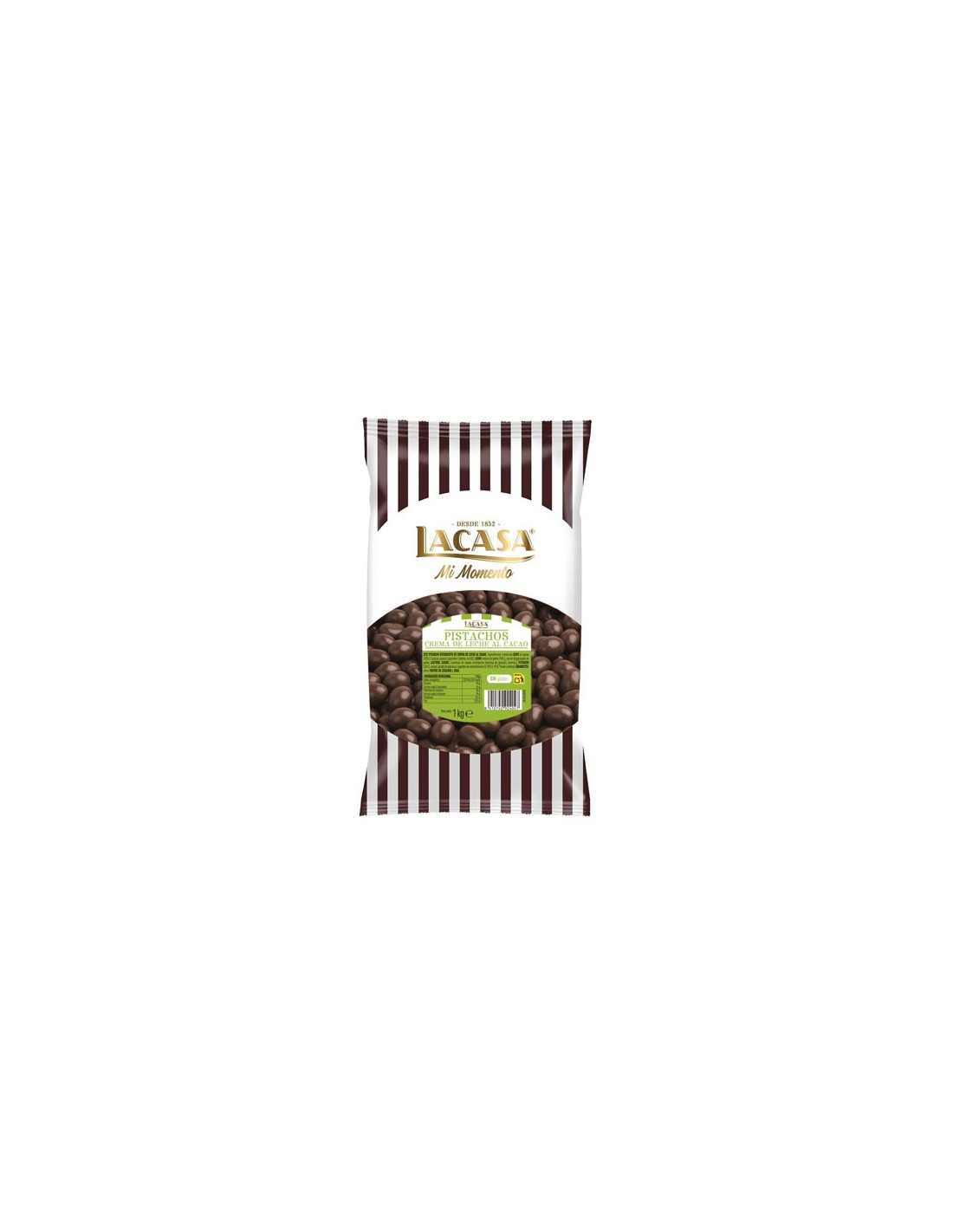 LACASA/KG. PISTACHO CREMA DE LECHE AL CACAO  C/3