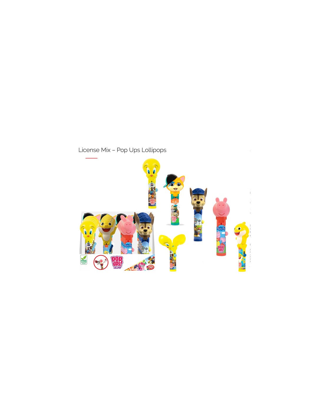 BIP/POP UPS LOLLIPOP MIX 12 UND. C/6