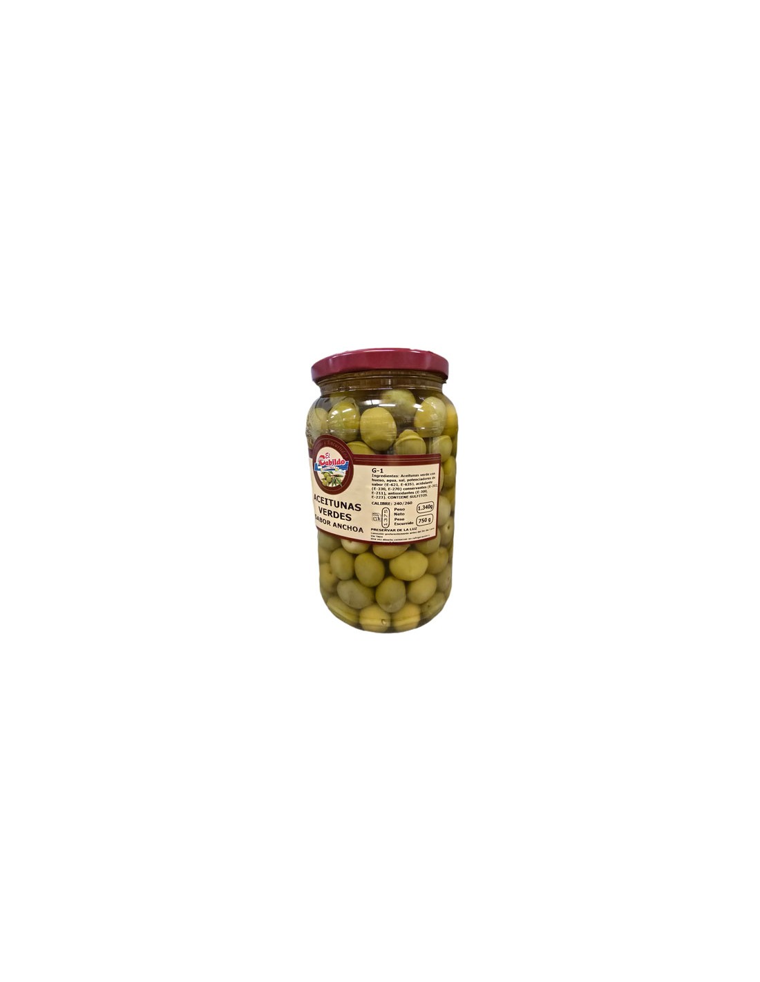 CABILDO/G-1 ACEITUNAS VERDES S/A 240/260 6 UND.