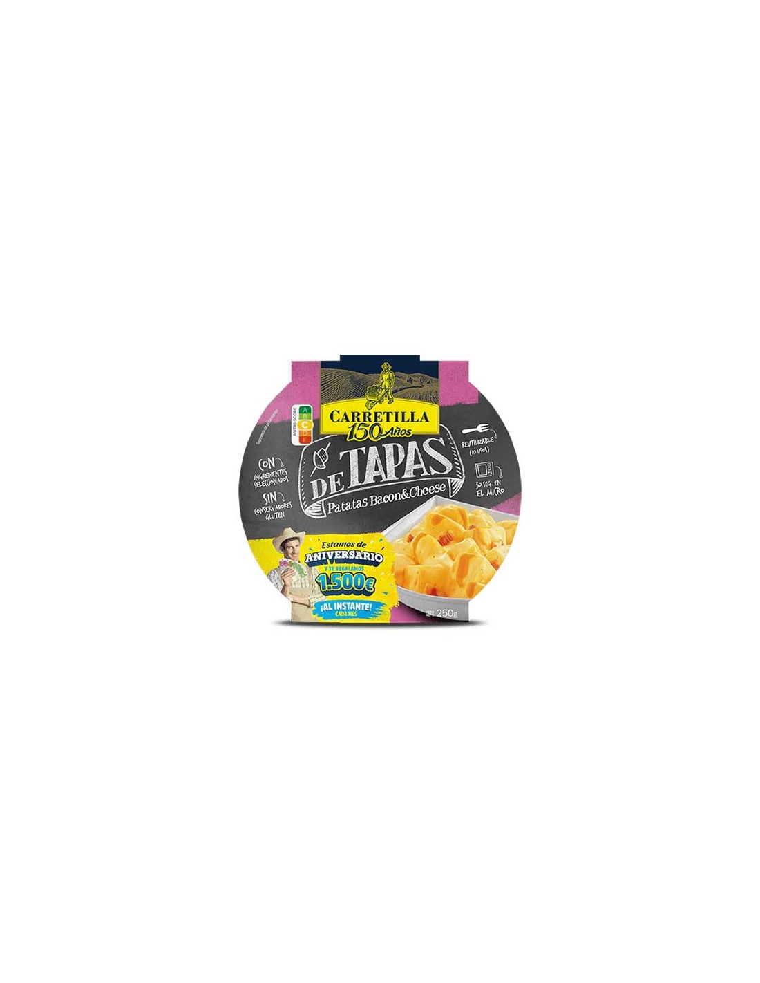CARRETILLA/PATATAS BACON & CHEESE 8 X 250 GRS.