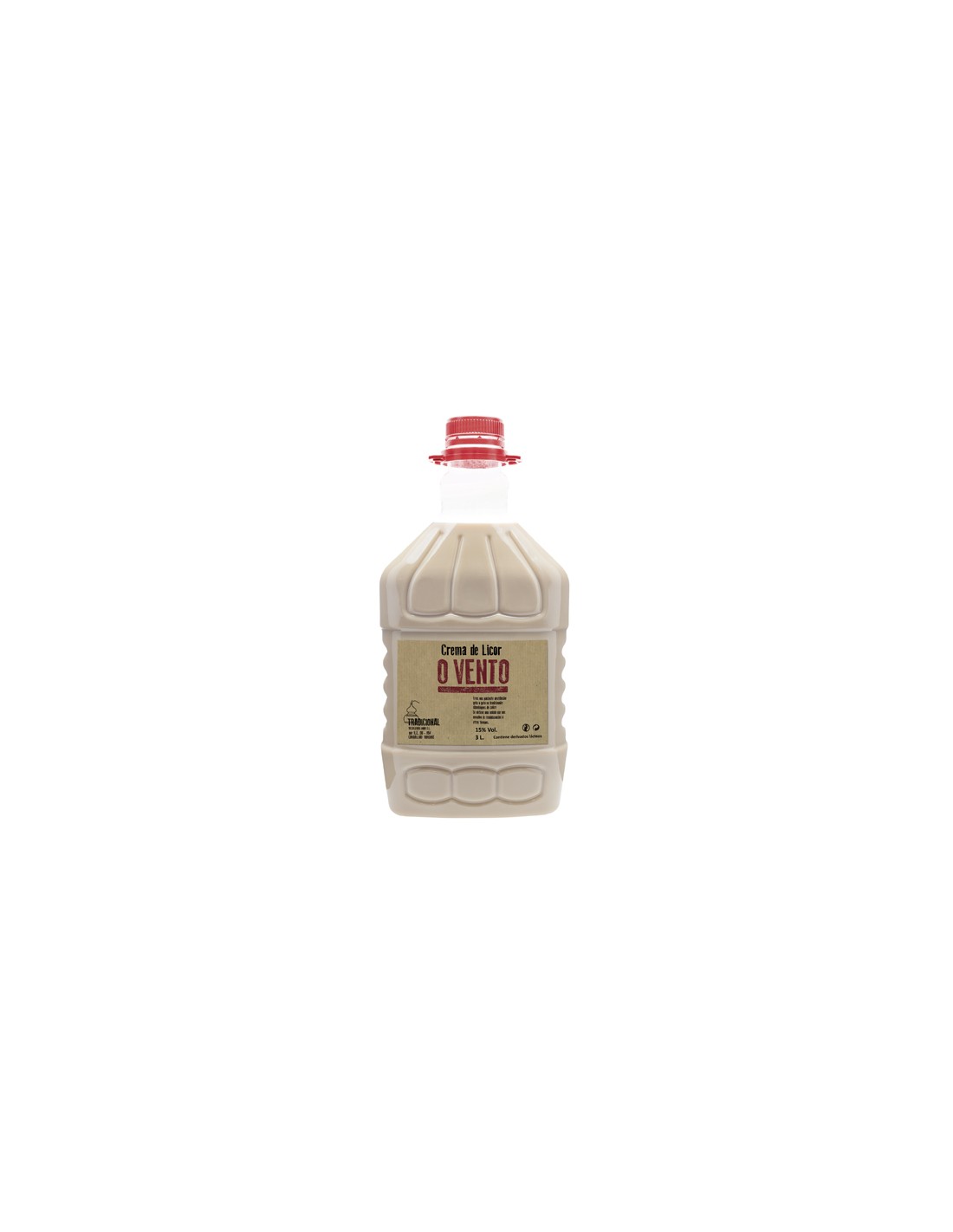 O VENTO PET CREMA DE LICOR 3 LITROS 15º C/4