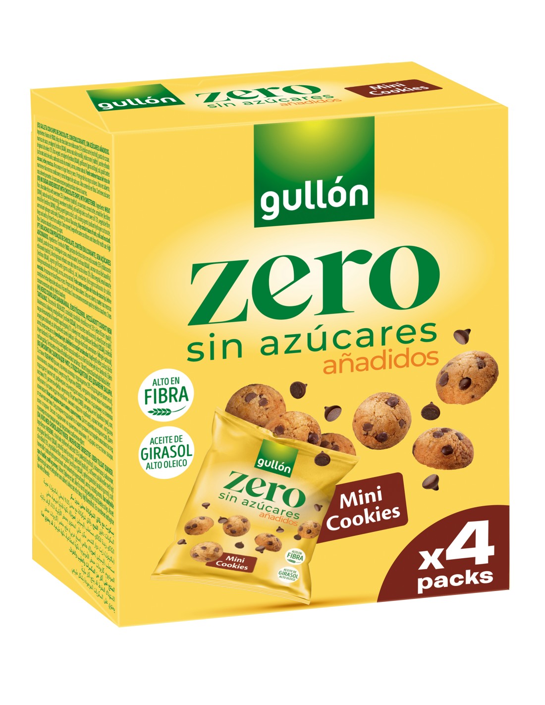GULLON/MINI COOKIES ZERO 160 GR x 8 UDS