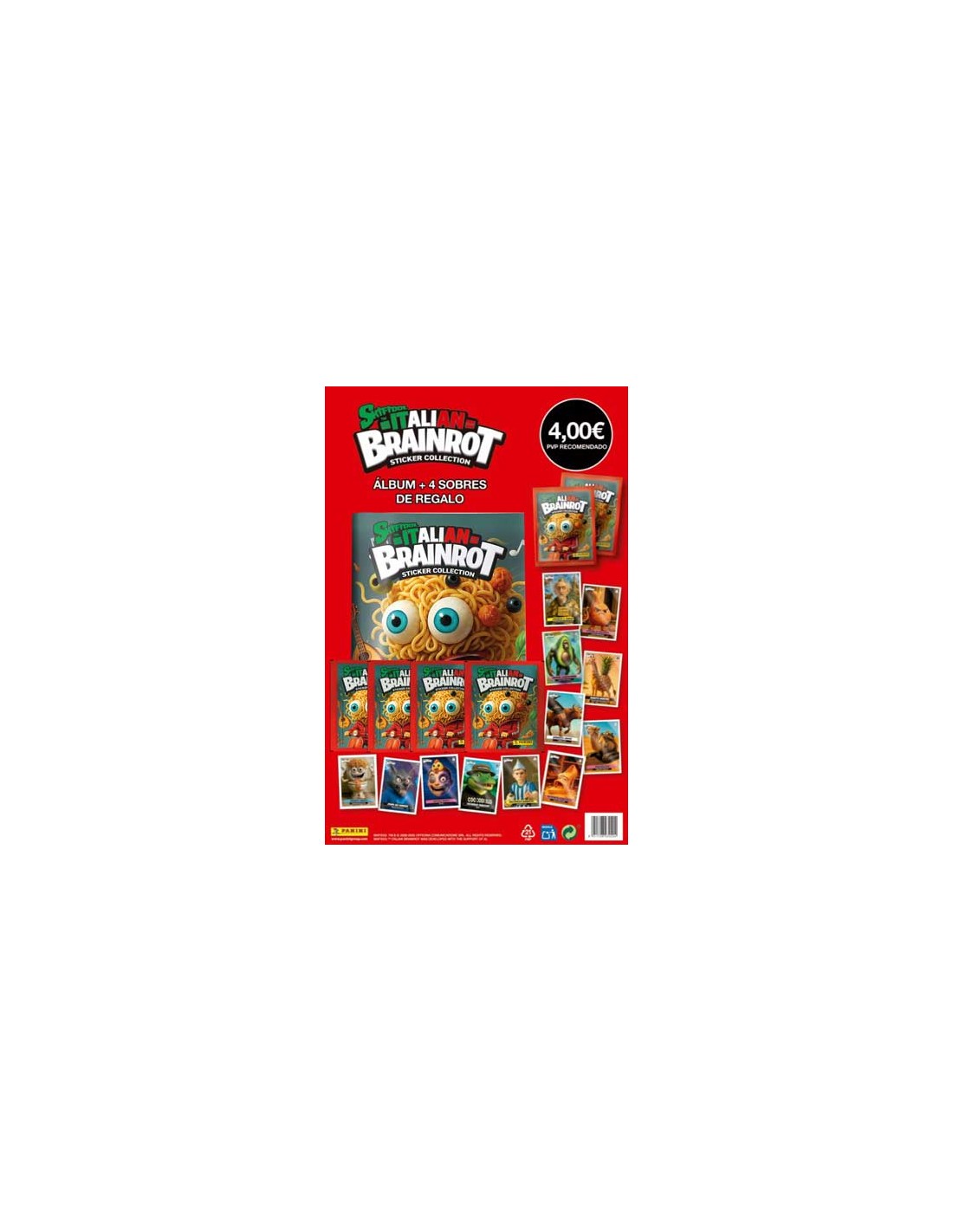 PANINI/SOBRES SKIFIDOL BRAINROT 0,80E 36 UND. C/20