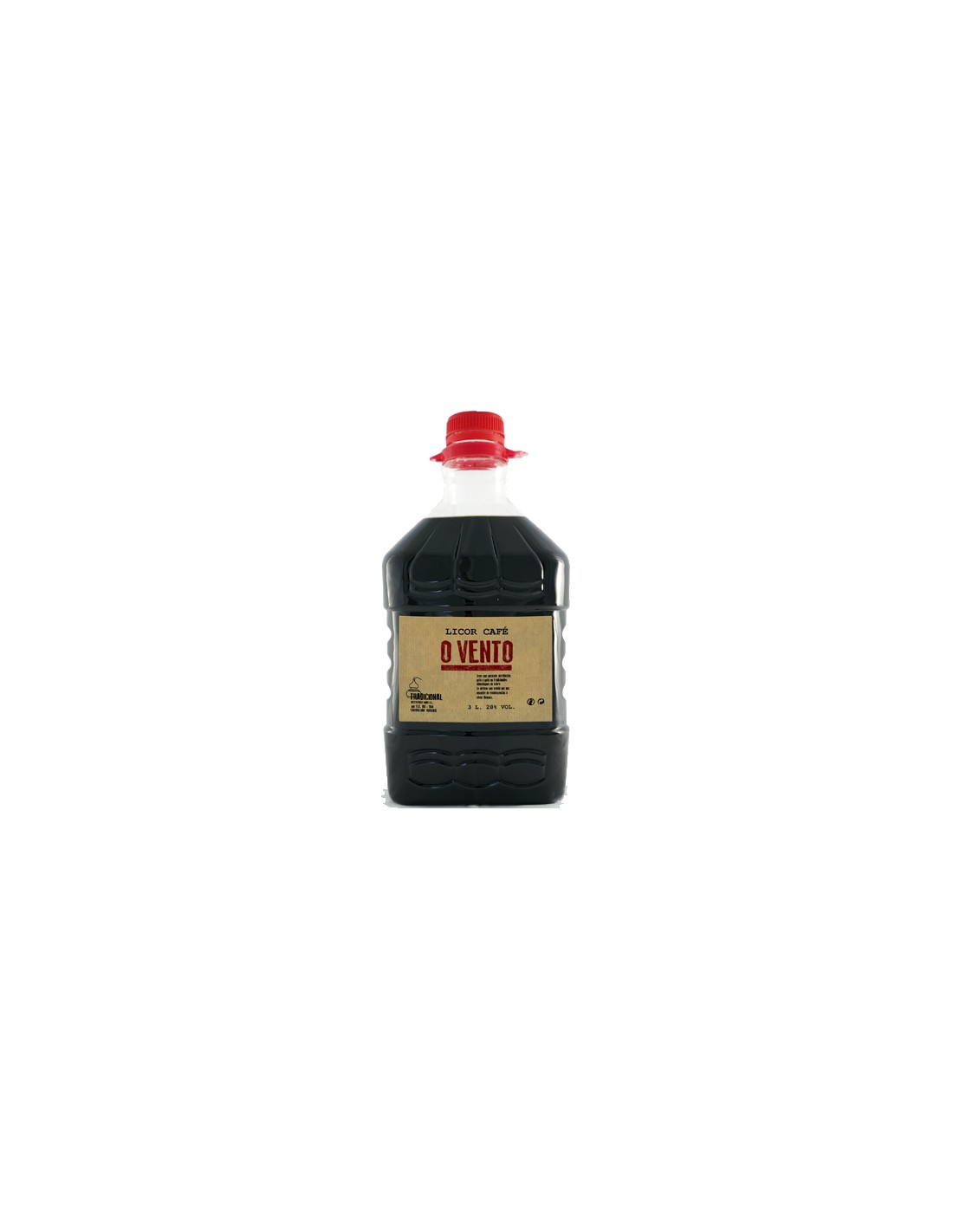 O VENTO PET LICOR DE CAFE 3 LITROS 28º C/4