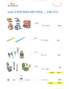 LOTE 2 PISCINAS 402 PIEZAS