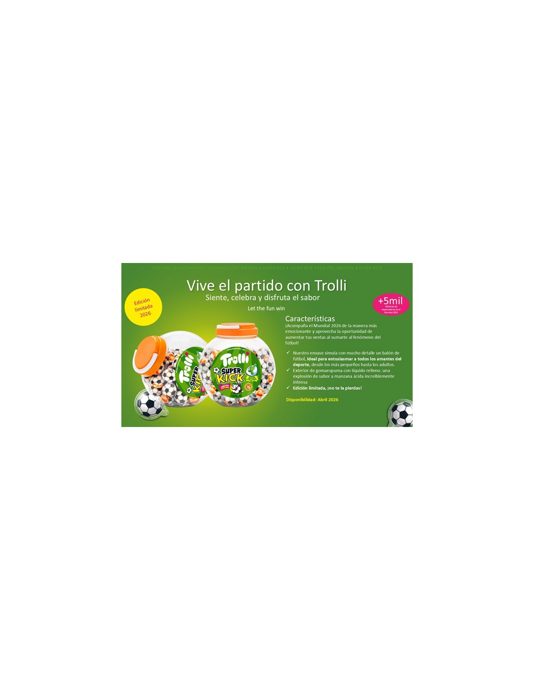 TROLLI/SUPER KICK 60 UND. C/6