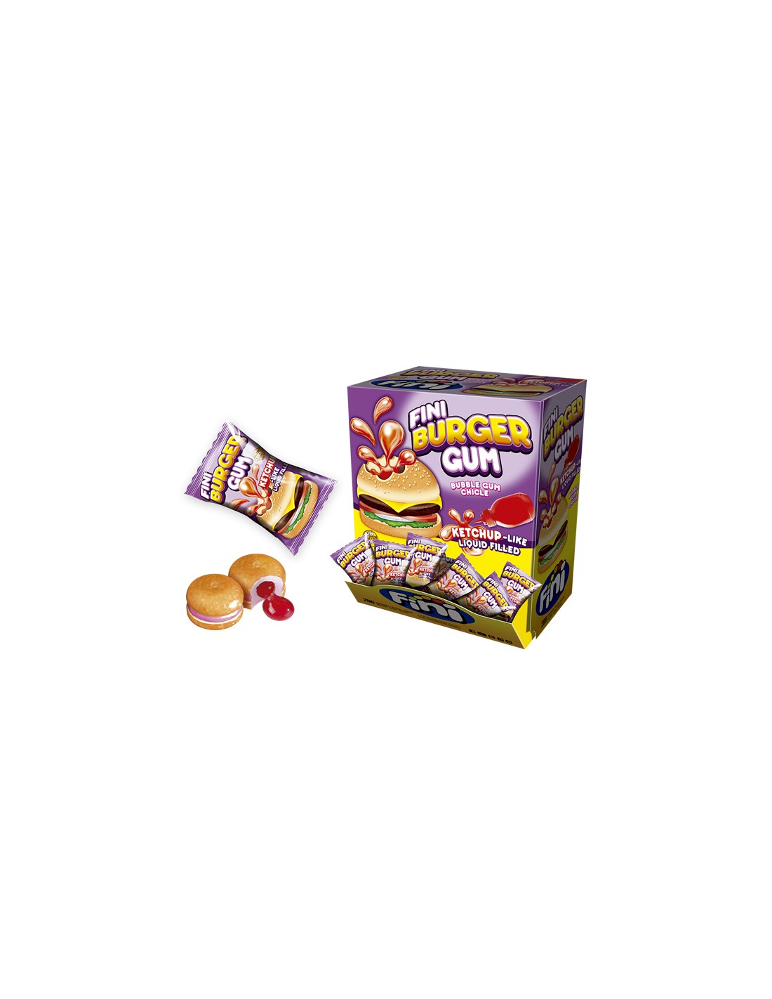 FINI/BURGUER GUM 200 UND. C/6