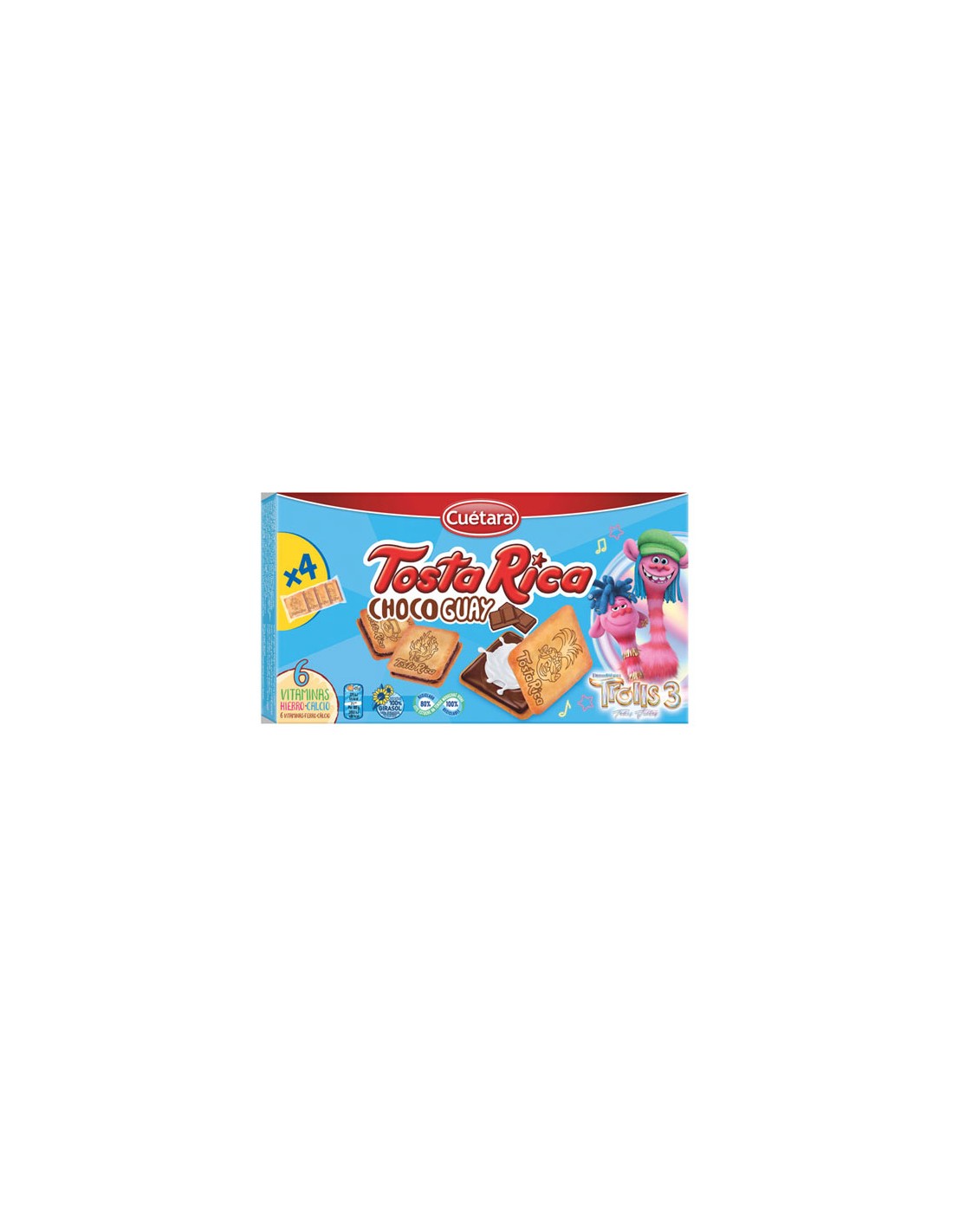 CUETARA/TOSTA RICA CHOCOGUAY 168 GRS. X 18 UND.