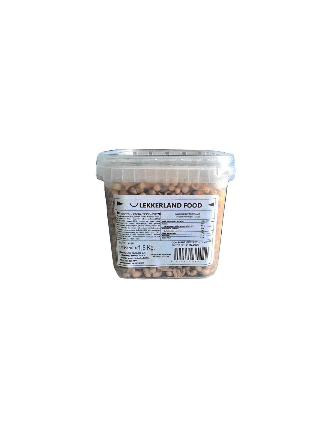 B./CUBO COCTEL CELEBRITY PICANTE 1,500 KG.