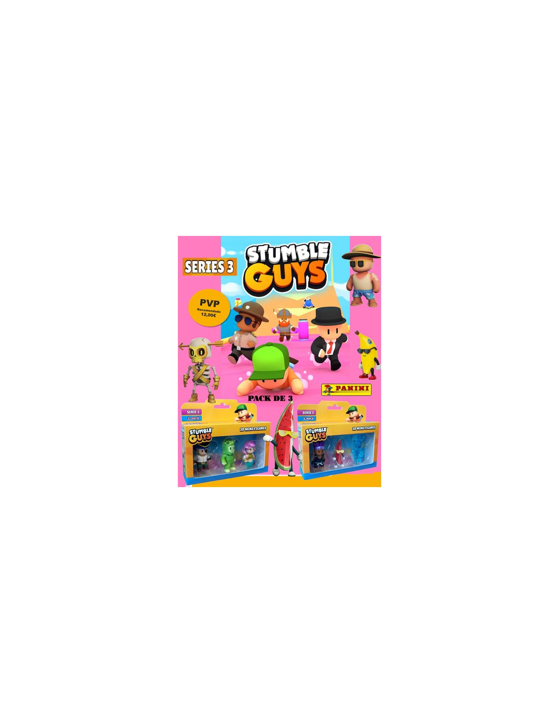 PANINI/STUMBLE GUYS 3D  PACK 3 - 12  C/27