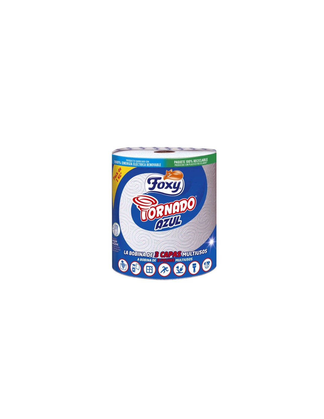 FOXY/BOBINA TORNADO AZUL 6 UND.
