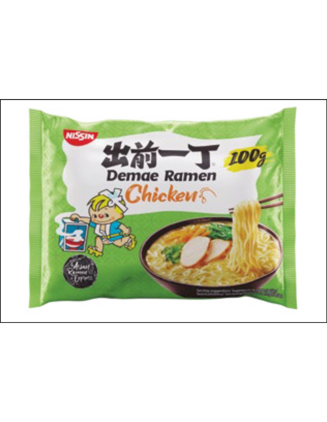 NISSIN RAMEN CHICKEN BOLSA 100GR x 10 UDS.
