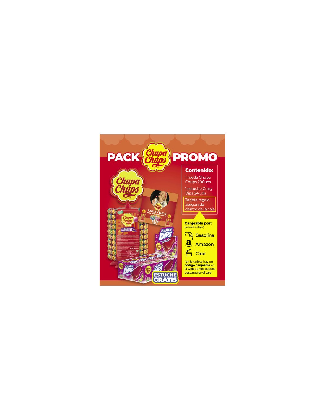 CHUPA/NORIA CHUPA CHUPS +CRAZY DIPS S/C + 6 E