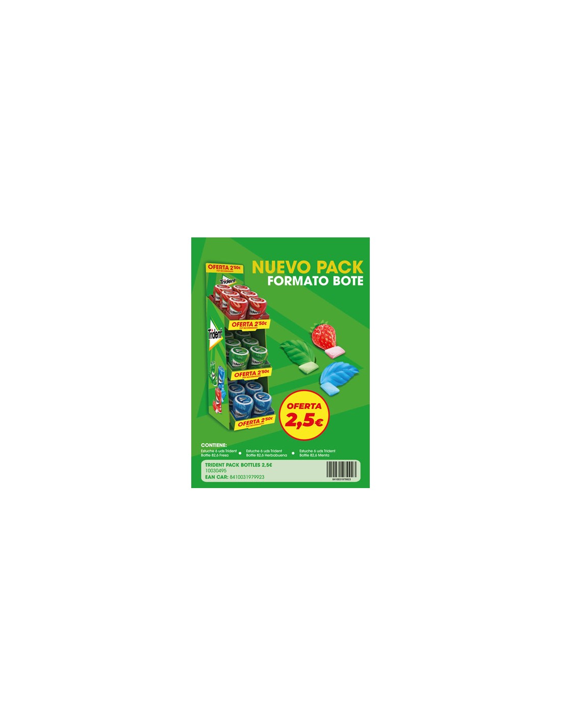 CHUPA/LOTE BOTES TRIDENT 2,50E 18 Ud. TICKETMASTER