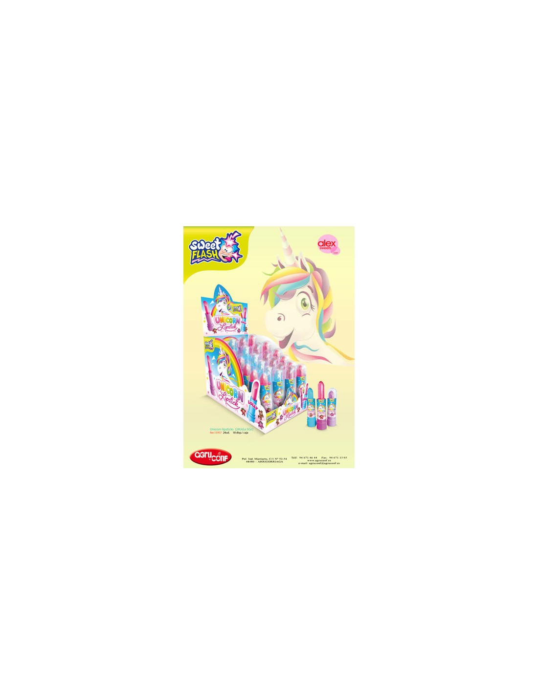 AGRUCONF/UNICORN LIPSTICK 24 UND. C/18